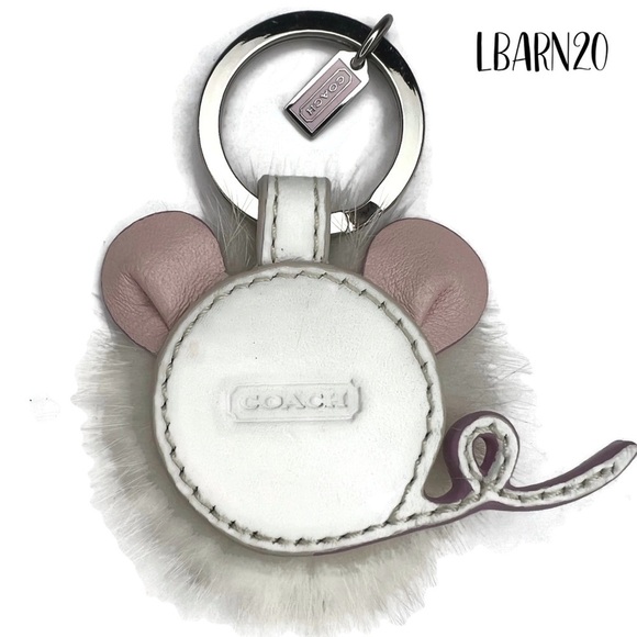 Coach Vintage Mink Mouse Keychain Fob RARE - Picture 4 of 5